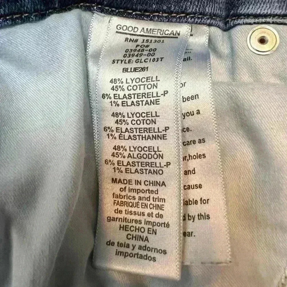 Good American Light Wash Blue 261 Good Legs Crop Skinny Sculpting Jeans 2/26 - Picture 8 of 8